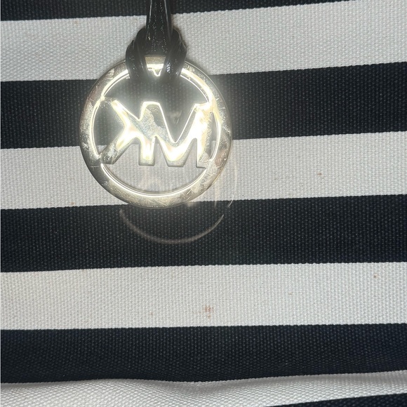 Michael Kors Striped Black and White Tote - Picture 5 of 5